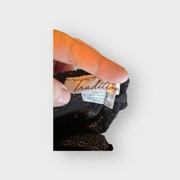 Women’s Tradition 1x Lace Short Sleeve Button Down Top Black Lace 14 16 - Picture 8 of 9